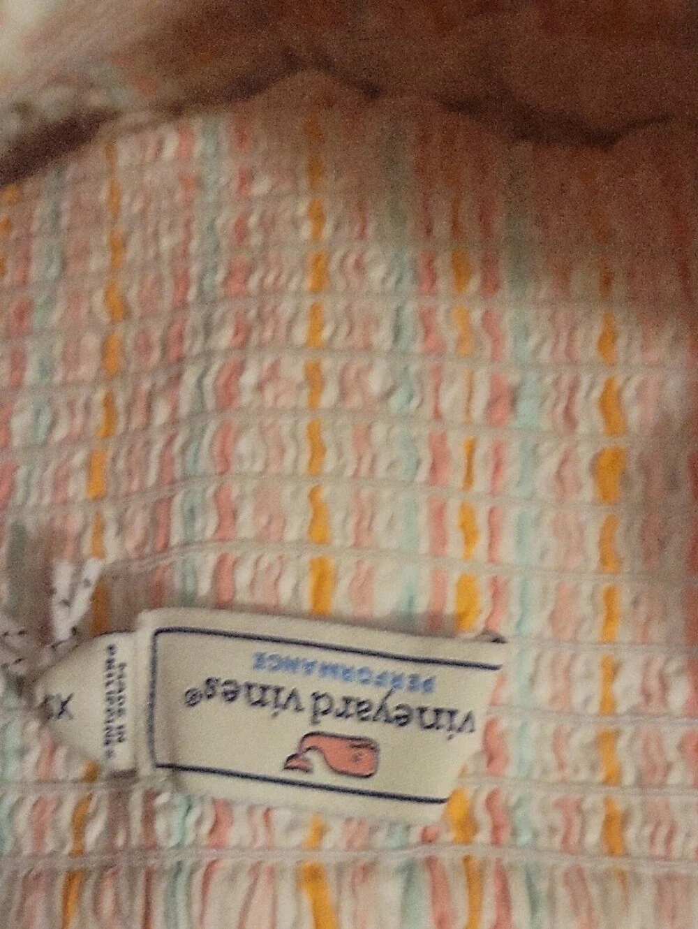 Vineyard Vines Pastel Stripe Smocked Tier Mini Skirt